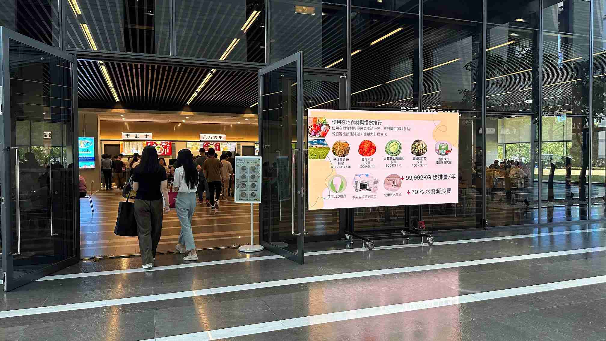  汇旺支付从日常办公环境出发，，于总部大楼员工餐厅推广低碳饮食、、发起减碳挑战等，，由内而外引导员工反思及改变个人日常行为，，，将公司转型成推动永续发展的重要场域